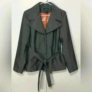 Russell Kemp New York Women’s Business Blazer Shiney Gray Fully Lined Size 8